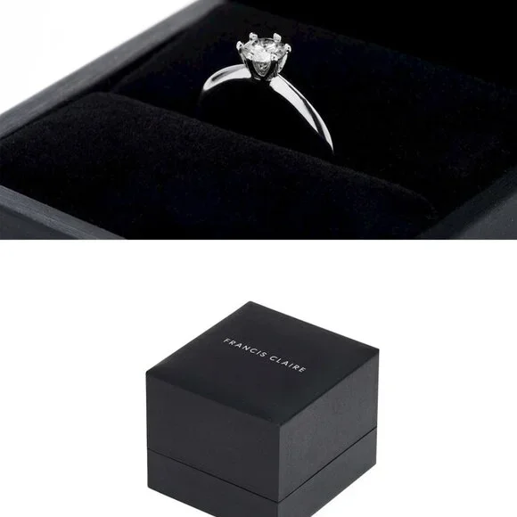 Francis Claire Silla Moissanite Ring - 0.42 Carat DEF - Size 8 - Picture 6 of 10